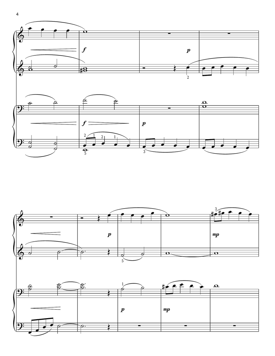 O Sacred Head, Now Wounded (arr. Phillip Keveren) Piano Duet scores gallery preview page 4