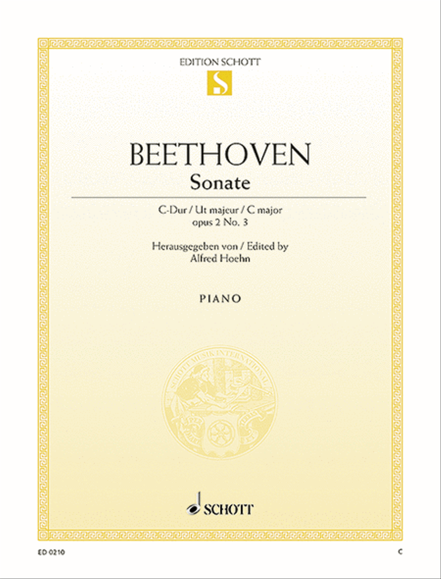 Sonata in C Major, Op. 2, No. 3 Piano Solo scores gallery preview page 1