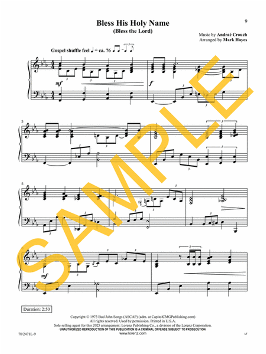 Through It All Piano Solo scores gallery preview page 8