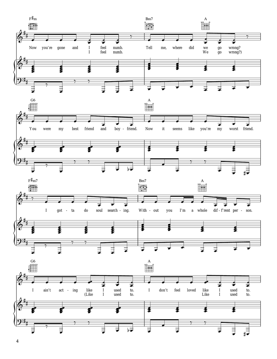Alive Piano, Vocal, Guitar scores gallery preview page 4