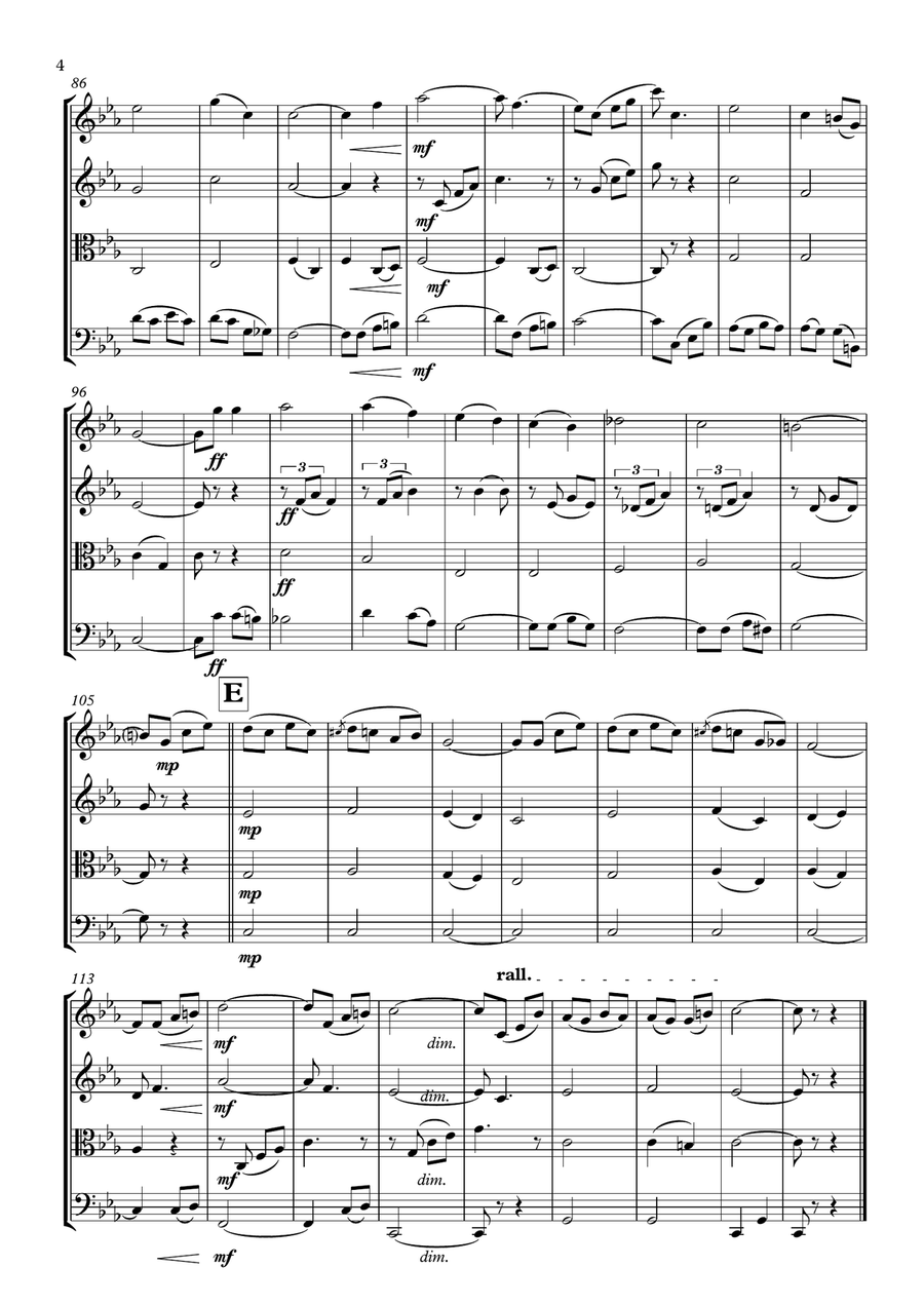 The Godfather (love Theme) String Quartet scores gallery preview page 4