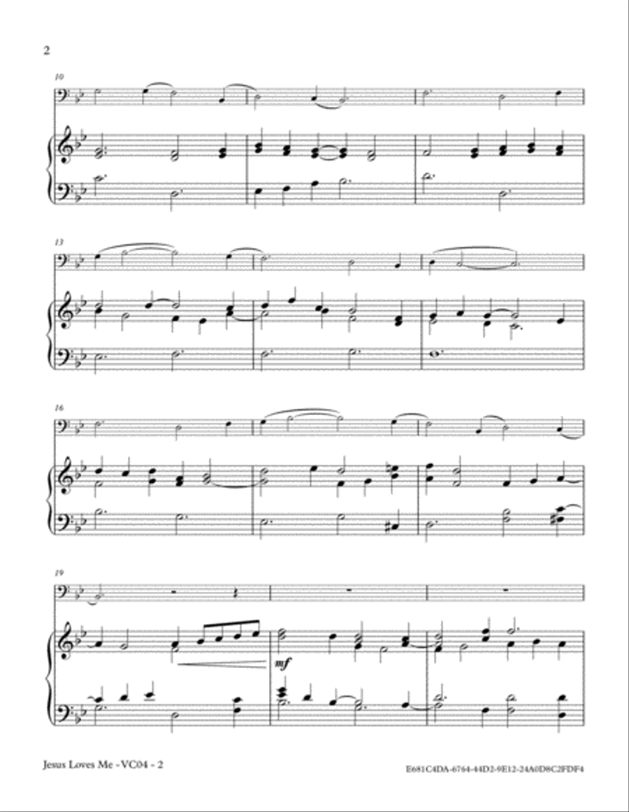 Jesus Loves Me Piano scores gallery preview page 2