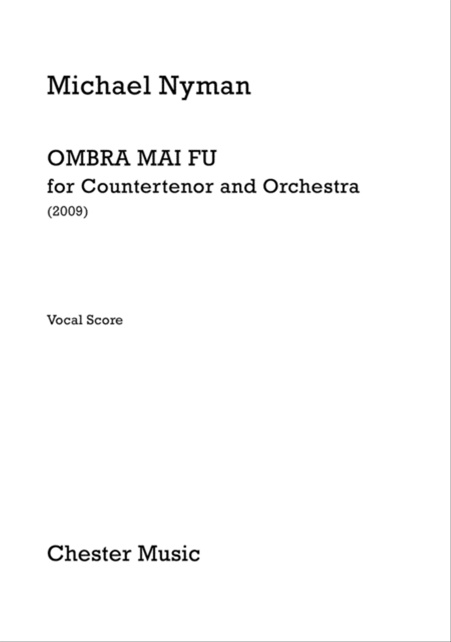 Ombra Mai Fu Ombra Mai Fu Piano Accompaniment scores gallery preview page 1