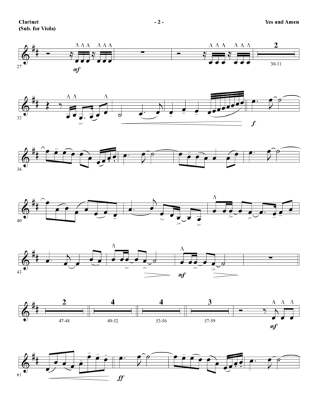 Yes and Amen - Clarinet (sub Viola)