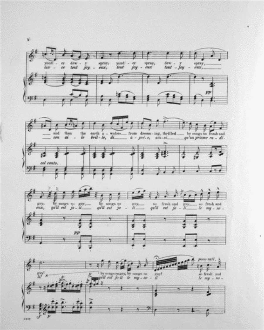 Thou Brilliant Bird (Charmant Oiseau) Voice scores gallery preview page 4