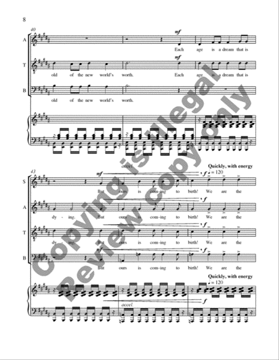 The Dreamers of Dreams 4-Part scores gallery preview page 9