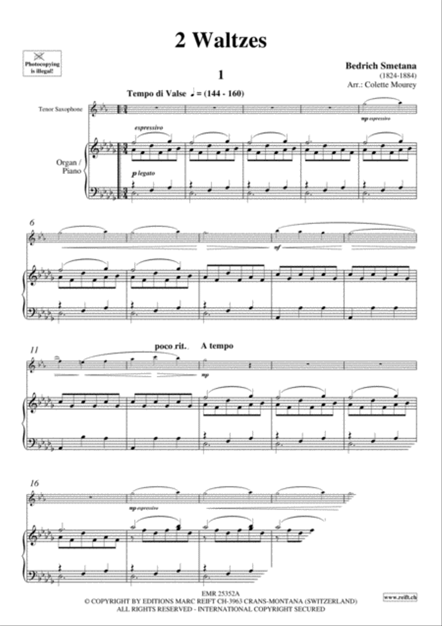 2 Waltzes Tenor Saxophone scores gallery preview page 3
