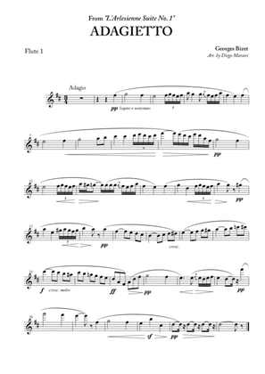 Adagietto from "L'Arlesienne Suite No. 1" for Flute Quartet