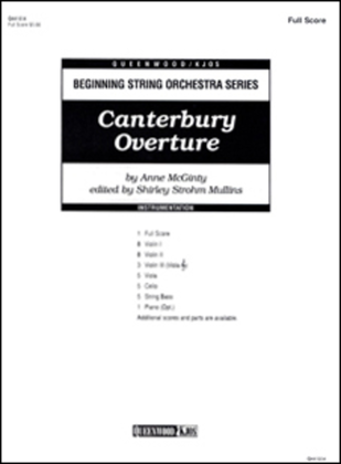 Book cover for Canterbury Overture - Score
