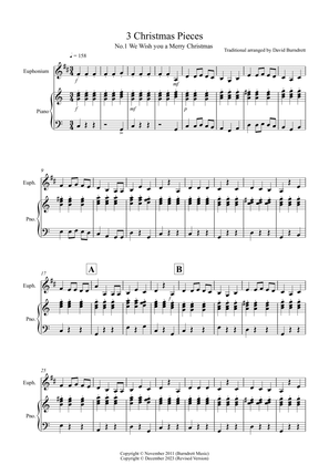 3 Easy Christmas Pieces for Euphonium and Piano