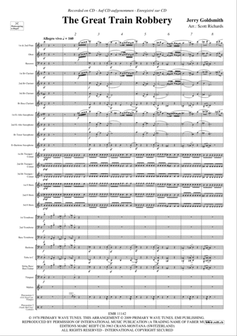 The Great Train Robbery Concert Band scores gallery preview page 4