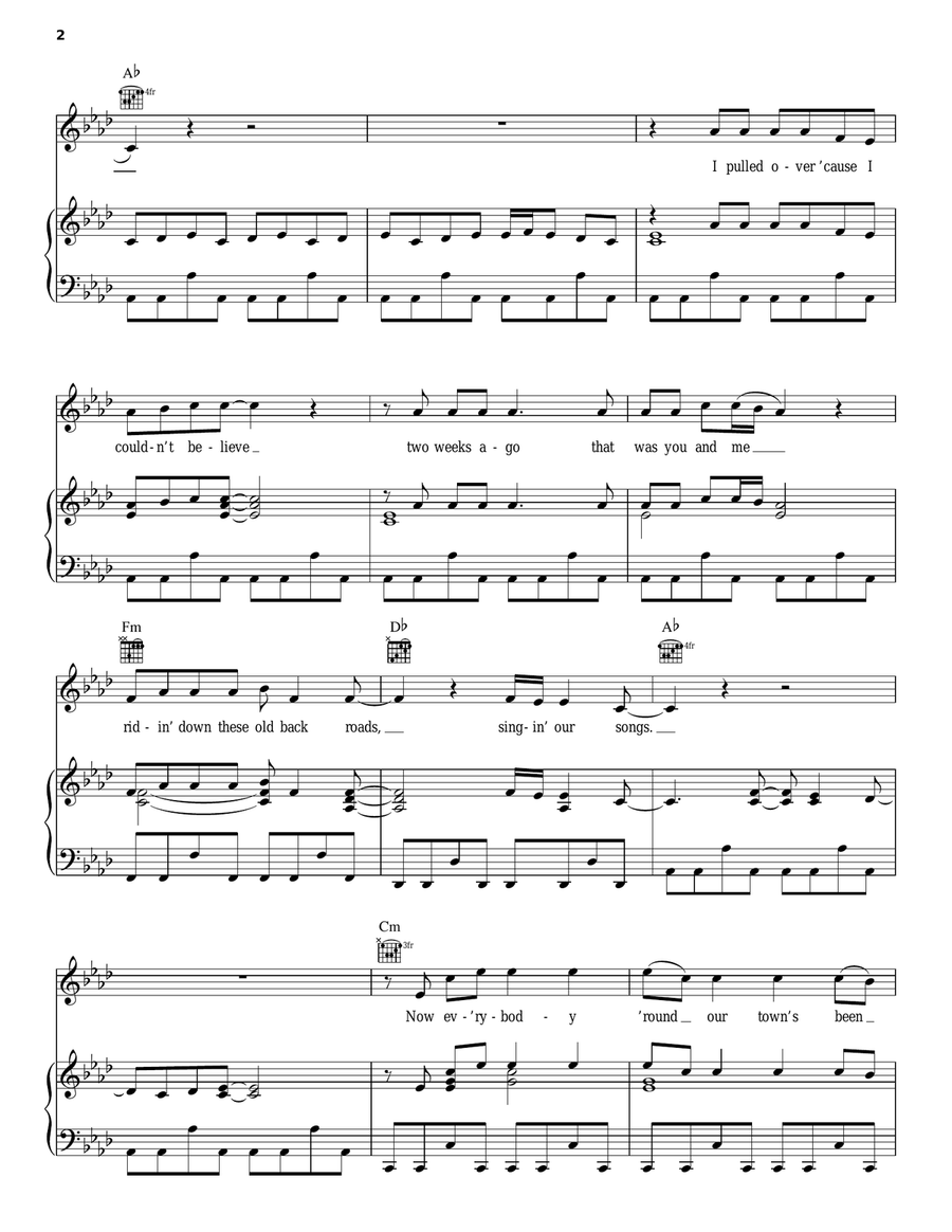 Someone Else Calling You Baby Piano, Vocal, Guitar scores gallery preview page 2