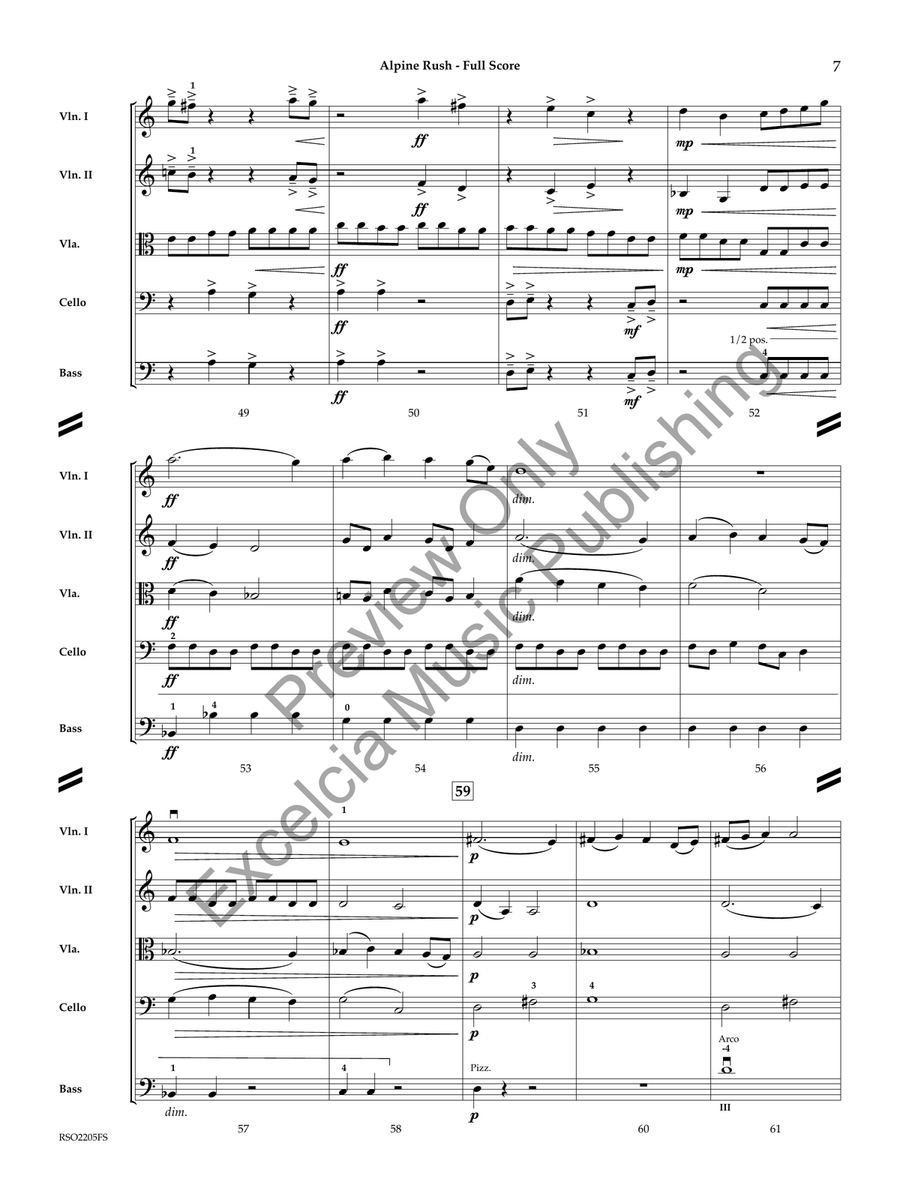 Alpine Rush String Orchestra scores gallery preview page 6