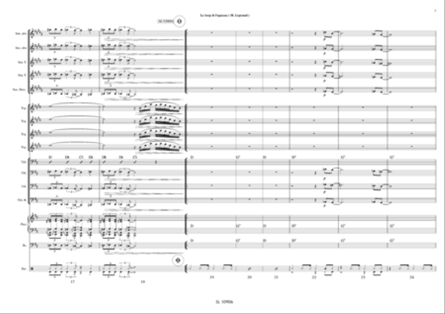 Le loup et l'agneau pour trombone solo et big band Jazz Ensemble scores gallery preview page 4