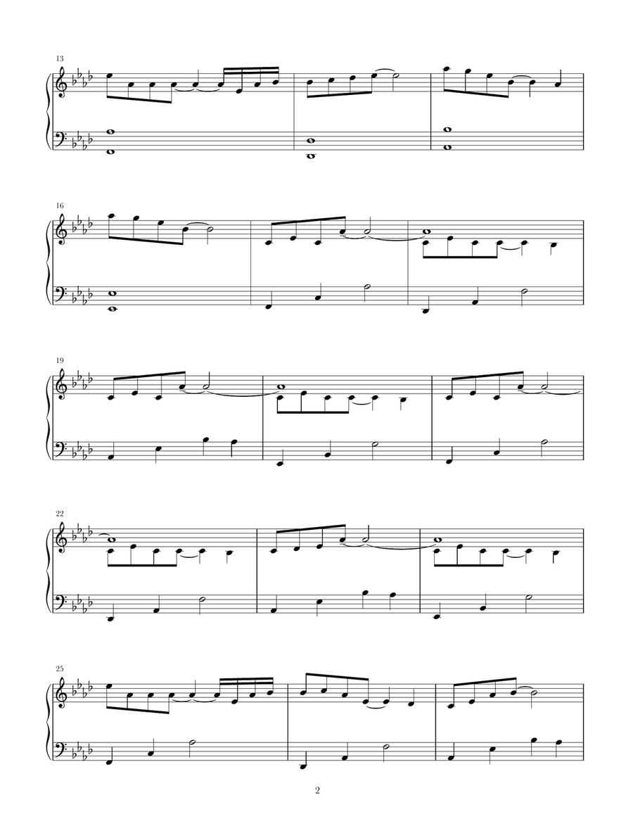 2.00 AM Piano Solo scores gallery preview page 2