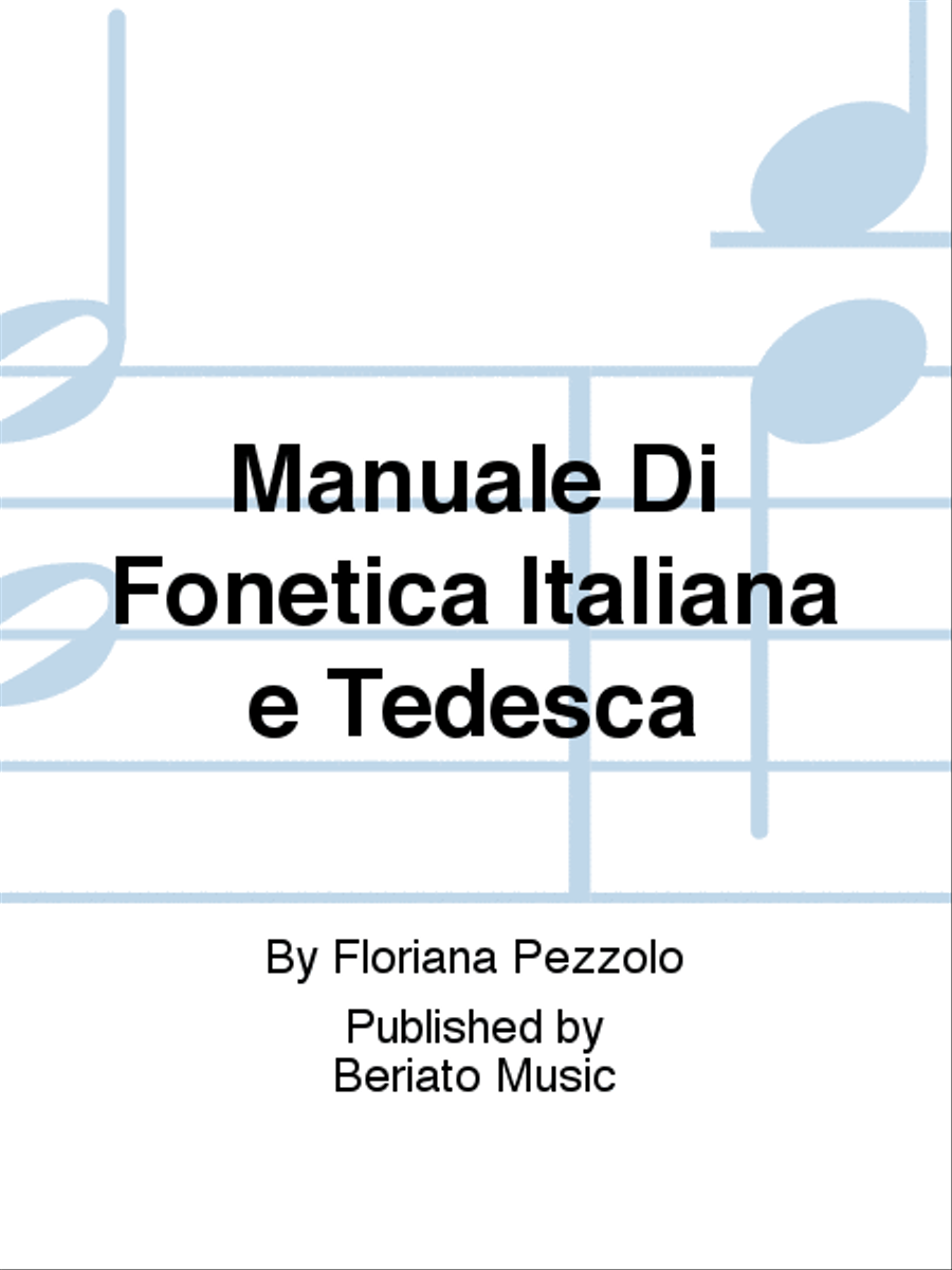 Manuale Di Fonetica Italiana e Tedesca School and Community scores gallery preview page 1