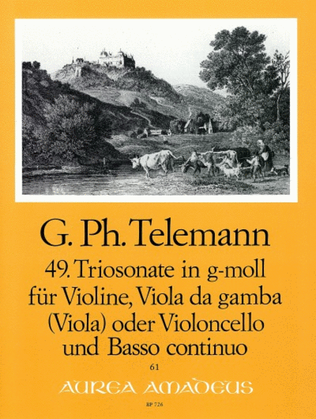 Book cover for 49th Trio sonata G minor TWV 42:g1