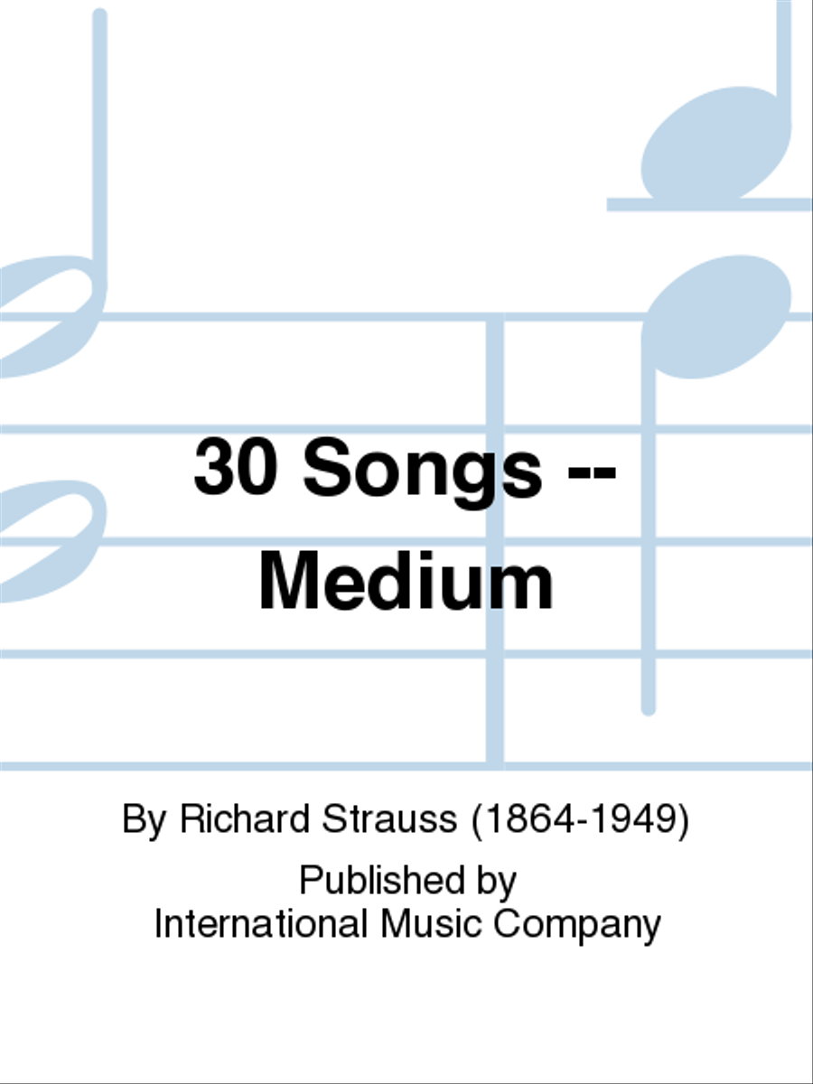 30 Songs. (G. & E.) - Medium Medium Voice scores gallery preview page 1