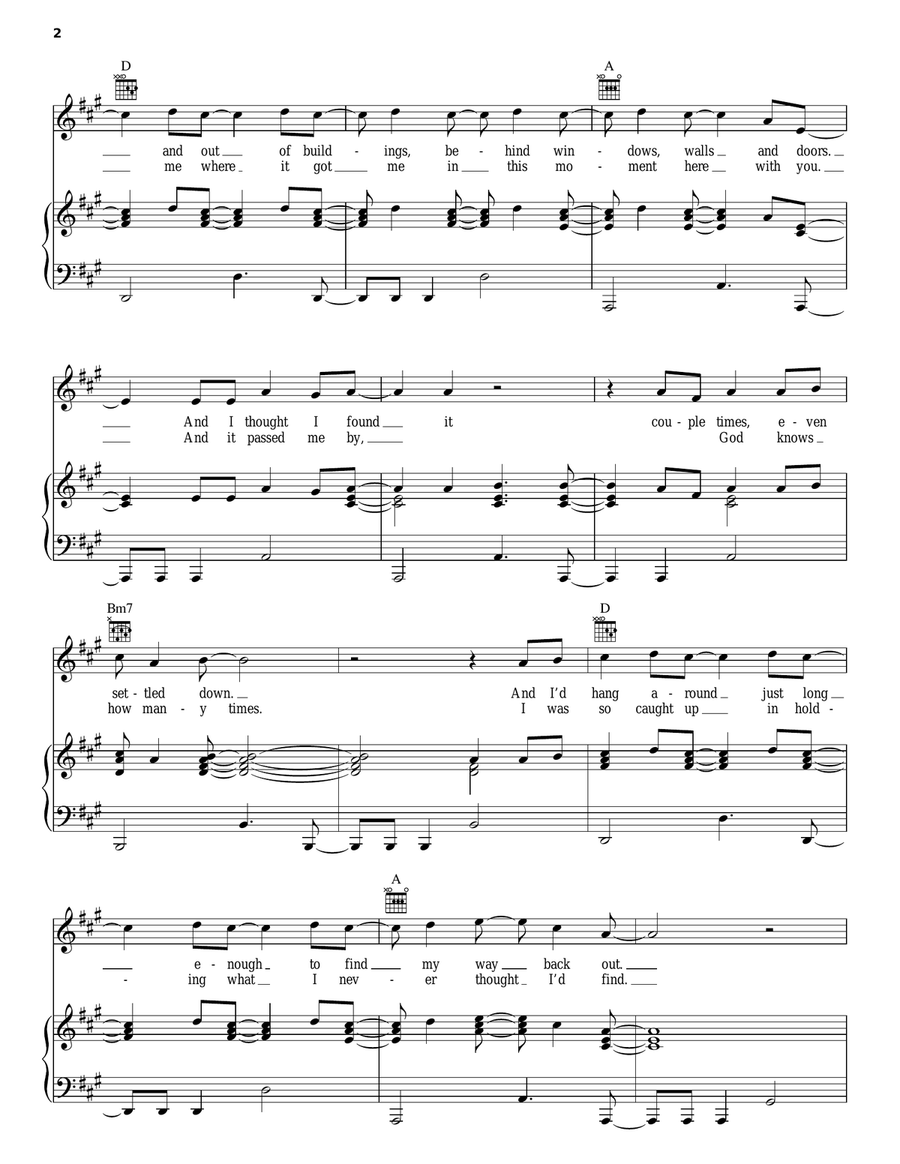 Here Piano, Vocal, Guitar scores gallery preview page 2