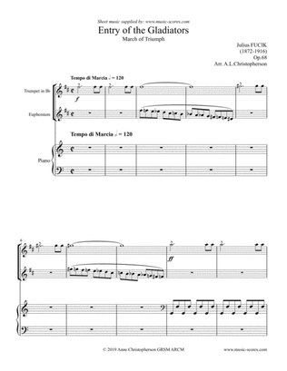 Entry of Gladiators - Trumpet, Euphonium and Piano