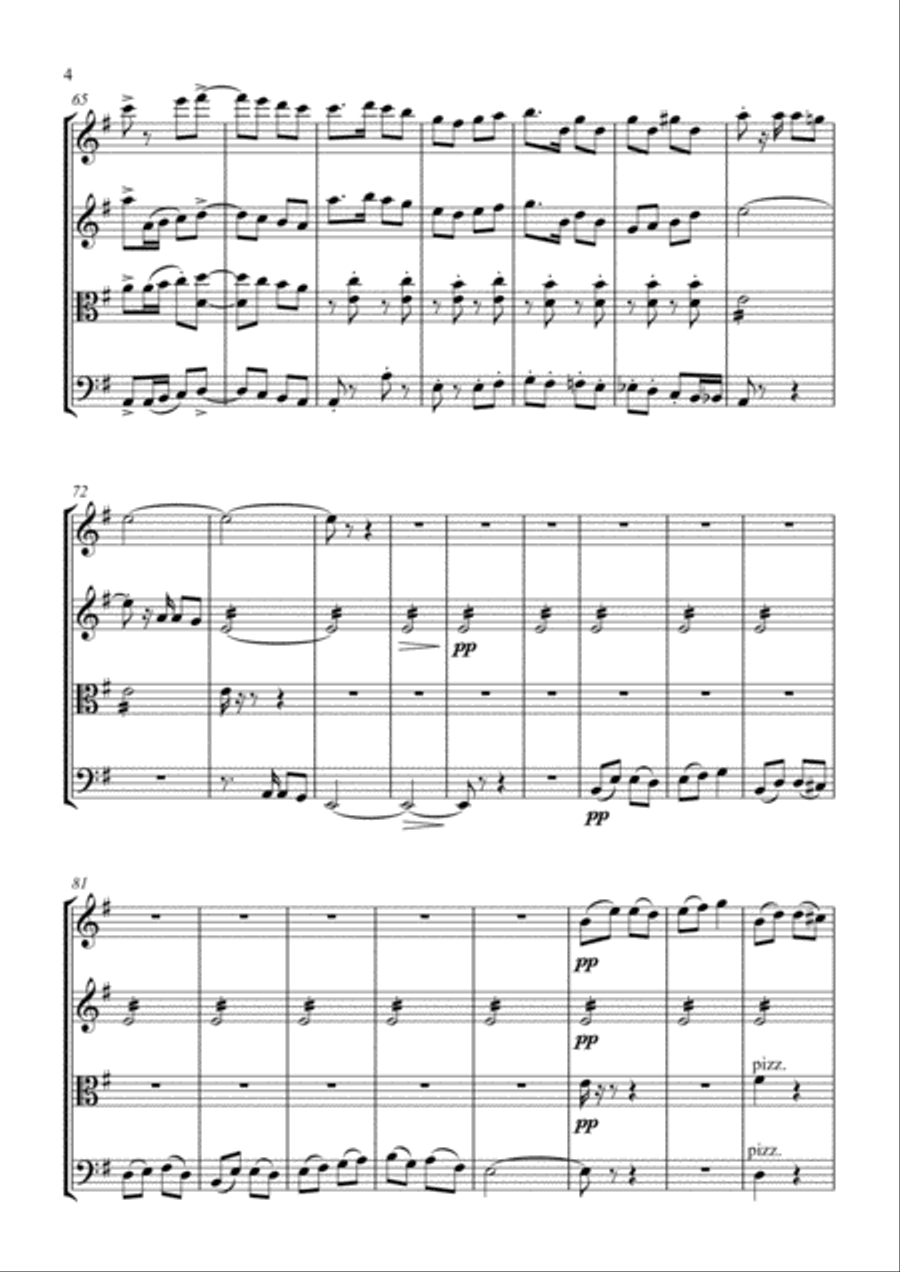 Halfpenny Polka for String Quartet String Quartet scores gallery preview page 4