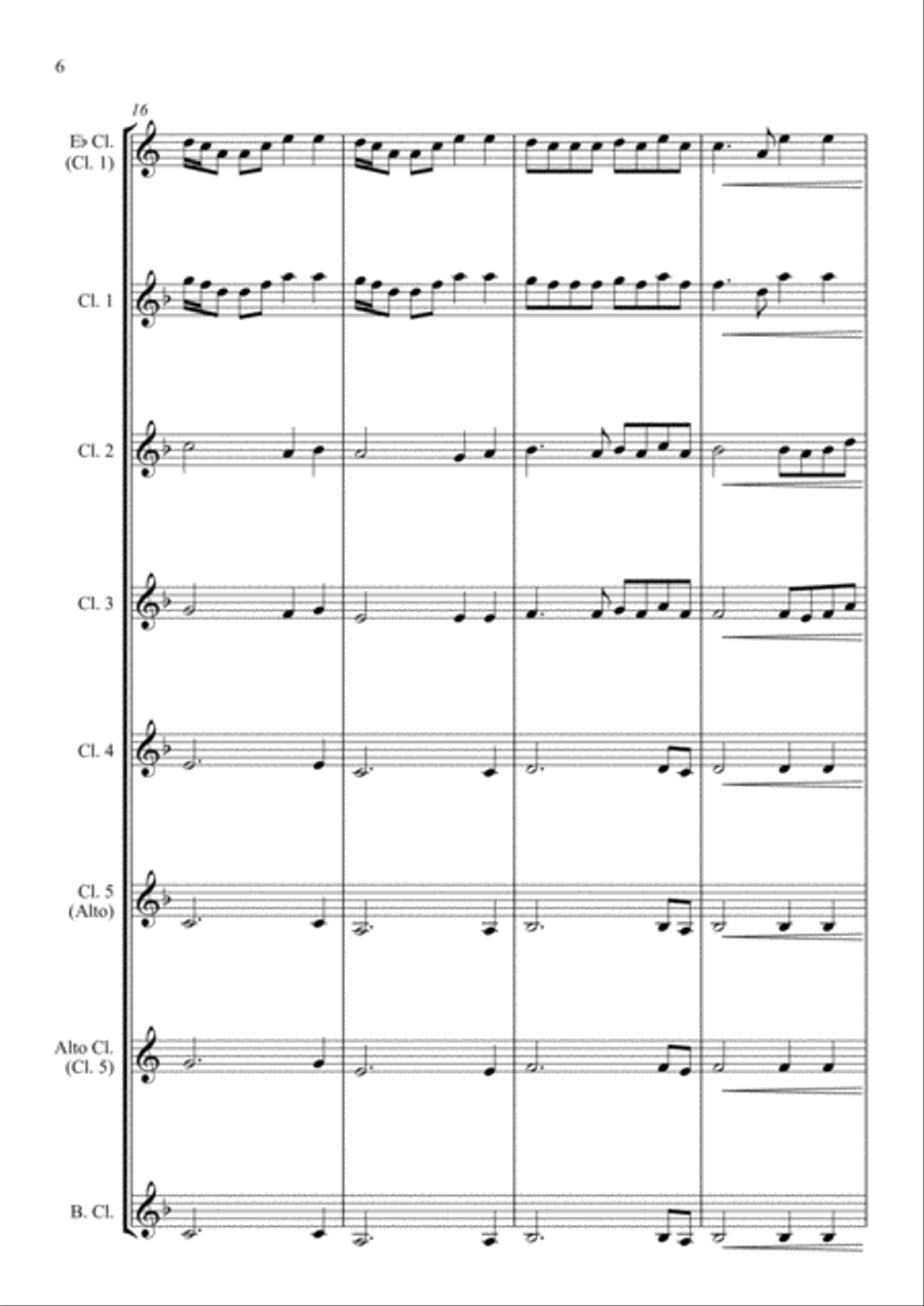 Rolling In The Deep Clarinet Choir scores gallery preview page 6