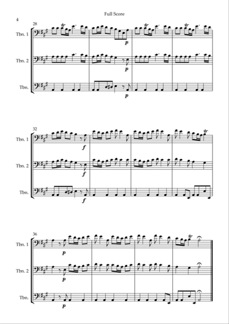 Spring (from Four Seasons of Antonio Vivaldi) for Trombone Trio Trombone Trio scores gallery preview page 4