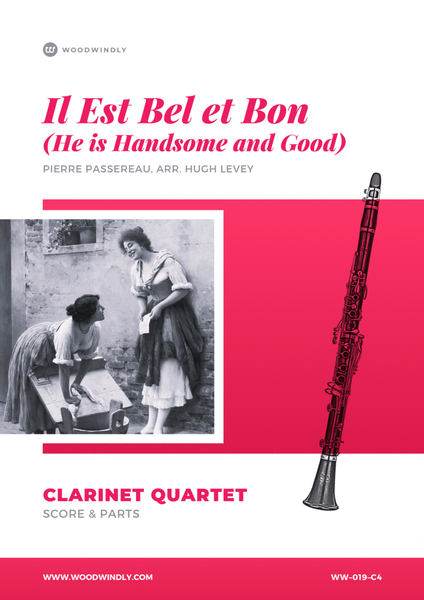Il est Bel et Bon (He is Handsome and Good) - Passereau - Clarinet Quartet image number null