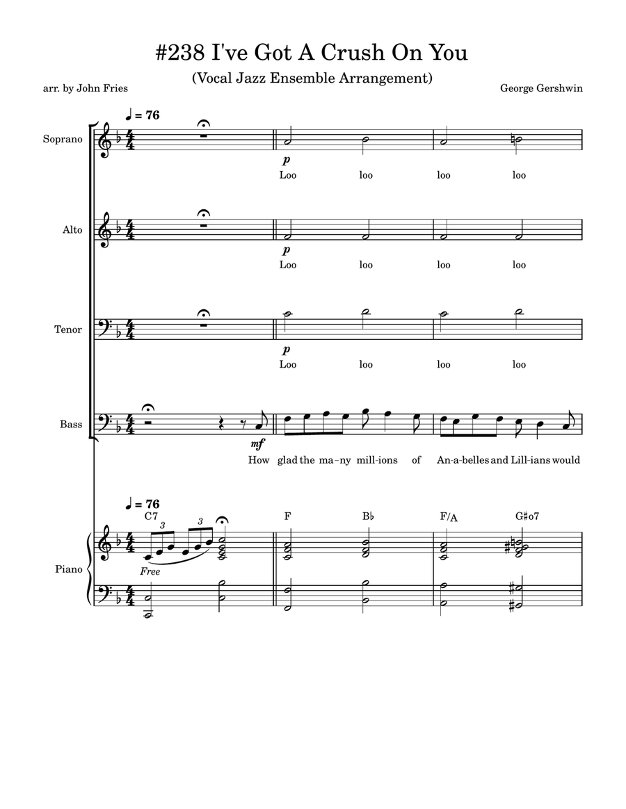 I'VE Got A Crush On You 4-Part scores gallery preview page 1