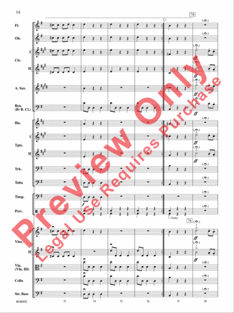 Overture to Die Fledermaus Full Orchestra scores gallery preview page 15