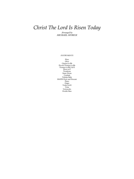 Christ the Lord is Risen Today (Full Score and Parts) image number null