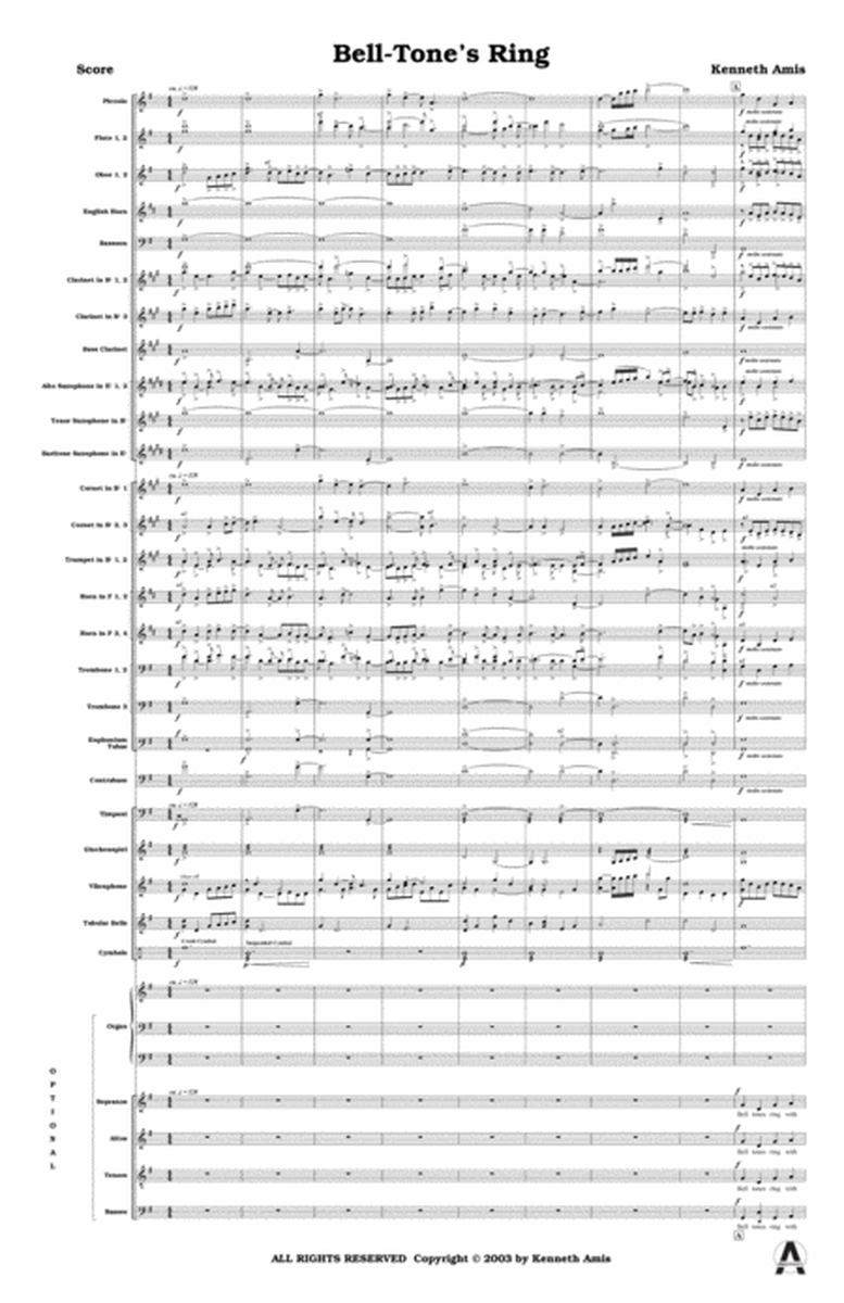 Bell-Tone’s Ring (band) - CONDUCTOR'S SCORE ONLY