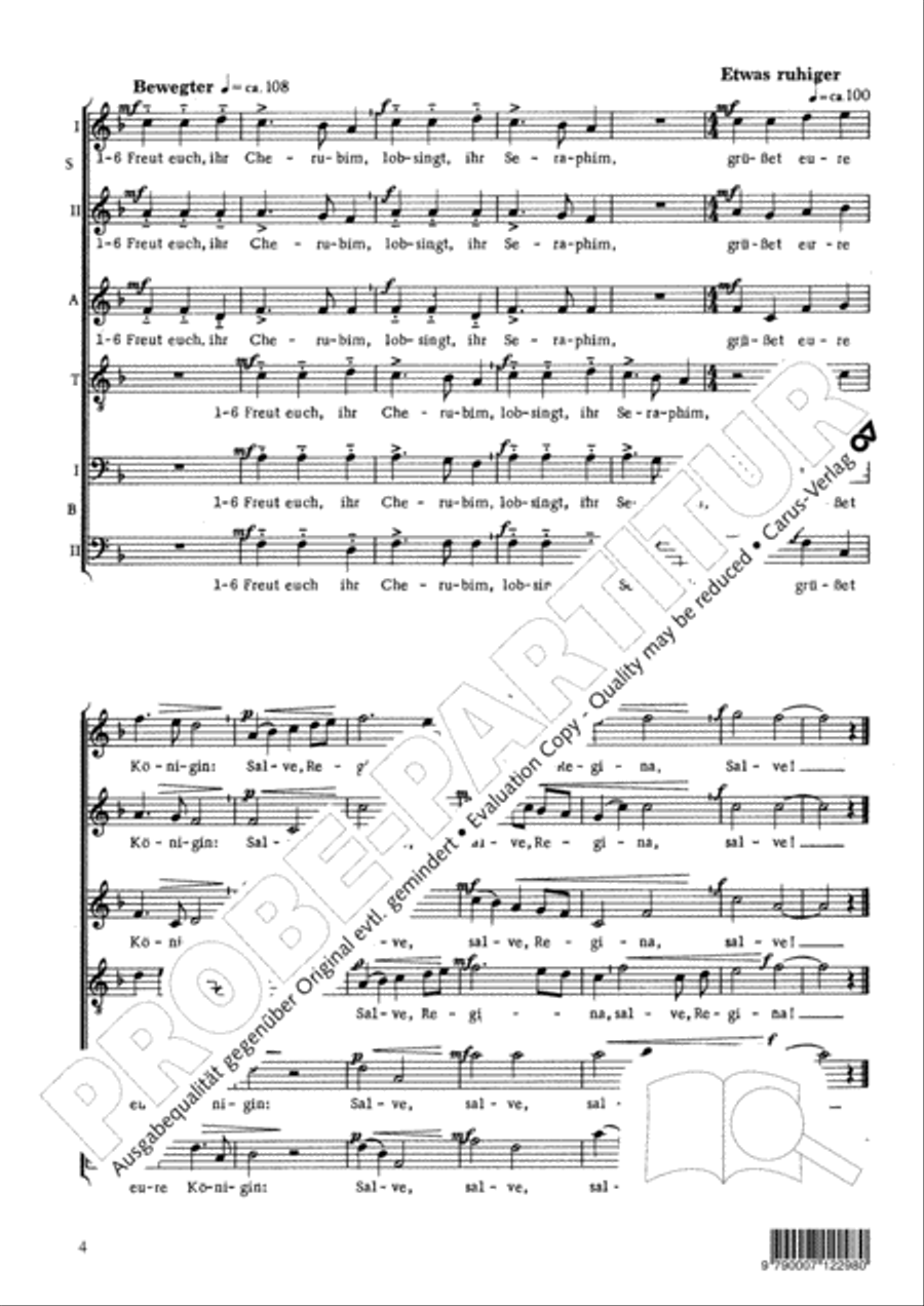 Gegrusset seist du Konigin SSATBB scores gallery preview page 5
