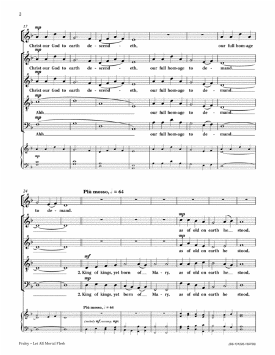 Let All Mortal Flesh Keep Silence 4-Part scores gallery preview page 4
