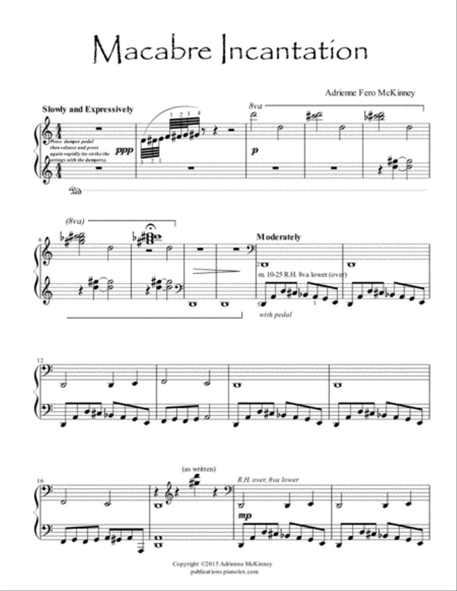 Macabre Incantation - Advanced Piano Solo Piano Solo scores gallery preview page 3