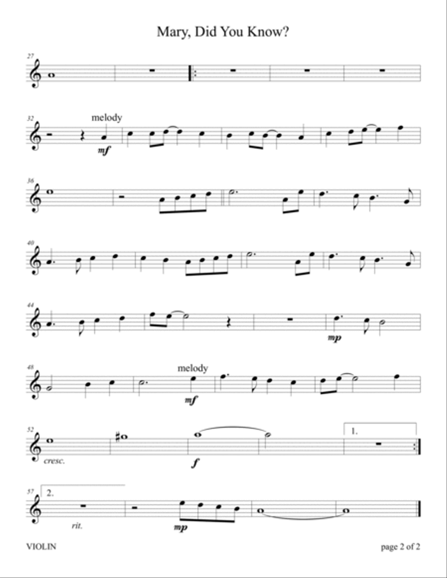 Mary, Did You Know? Piano Trio scores gallery preview page 4