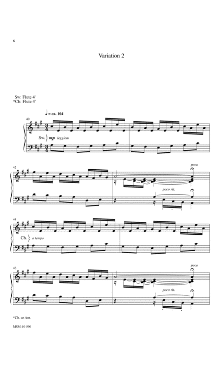 Come, Thou Fount of Every Blessing Organ Variations on Nettleton Organ scores gallery preview page 5