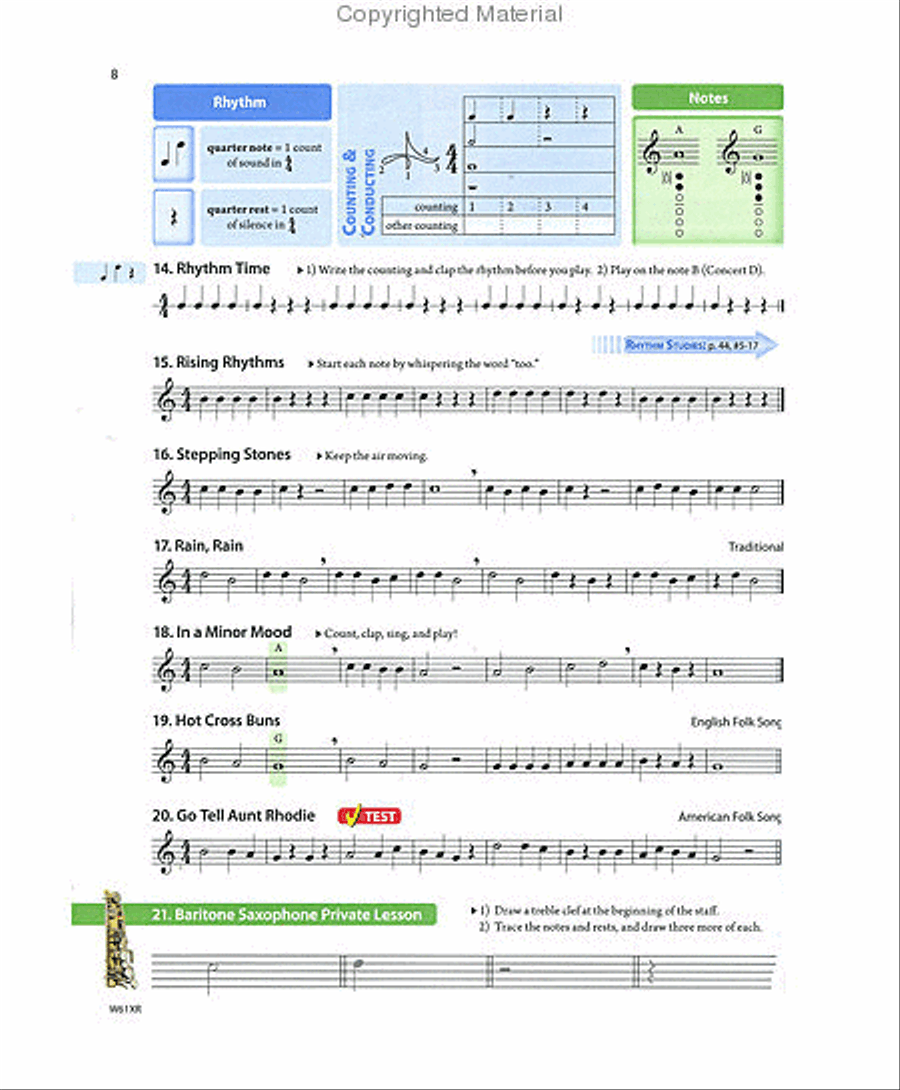 Tradition of Excellence Book 1 - Eb Baritone Saxophone Concert Band Methods scores gallery preview page 5