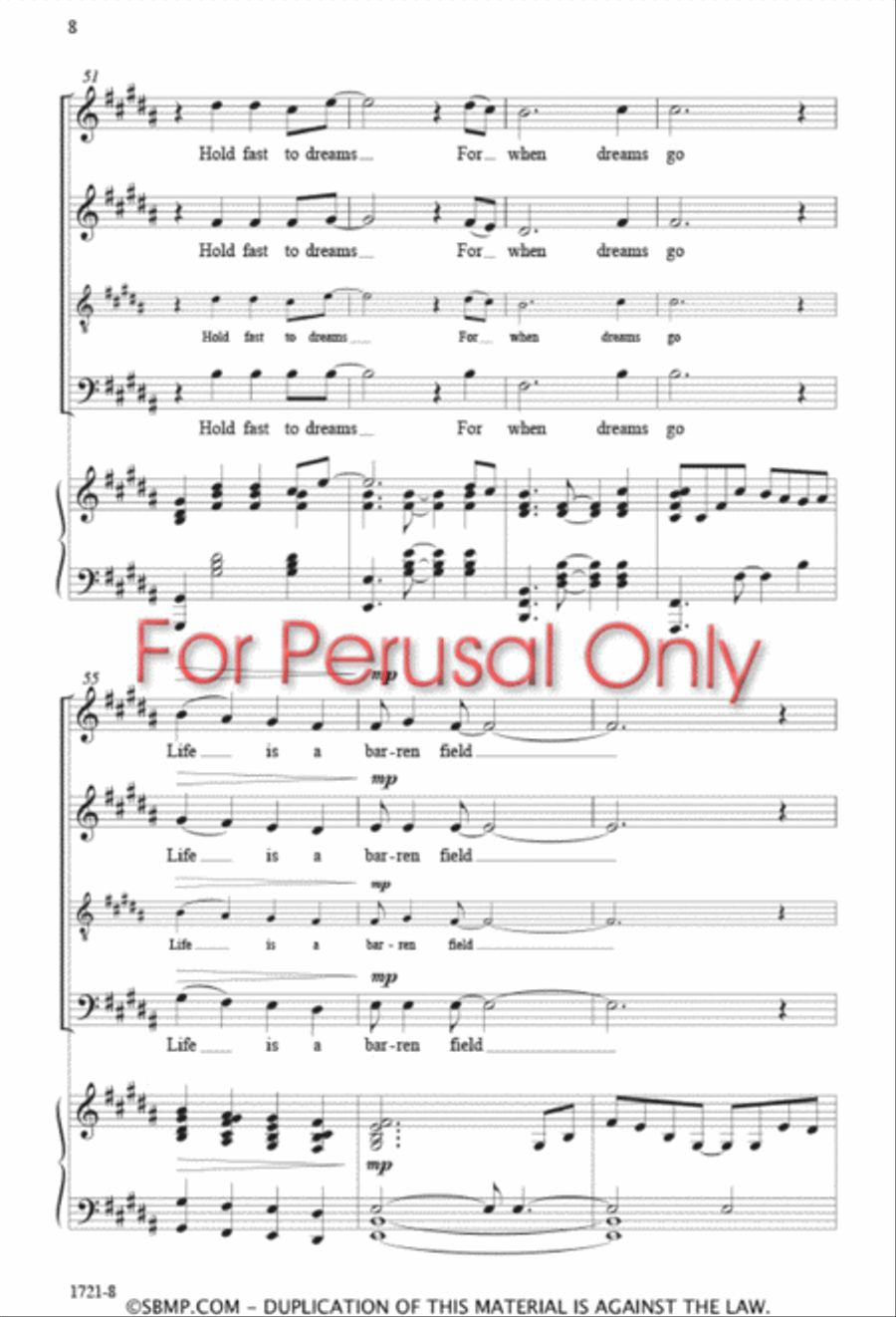 Hold Fast to Dreams - SAB 3-Part scores gallery preview page 7