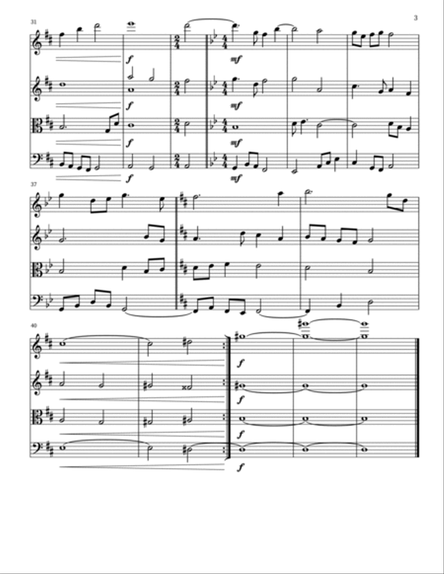 Moon (String Quartet) String Quartet scores gallery preview page 6
