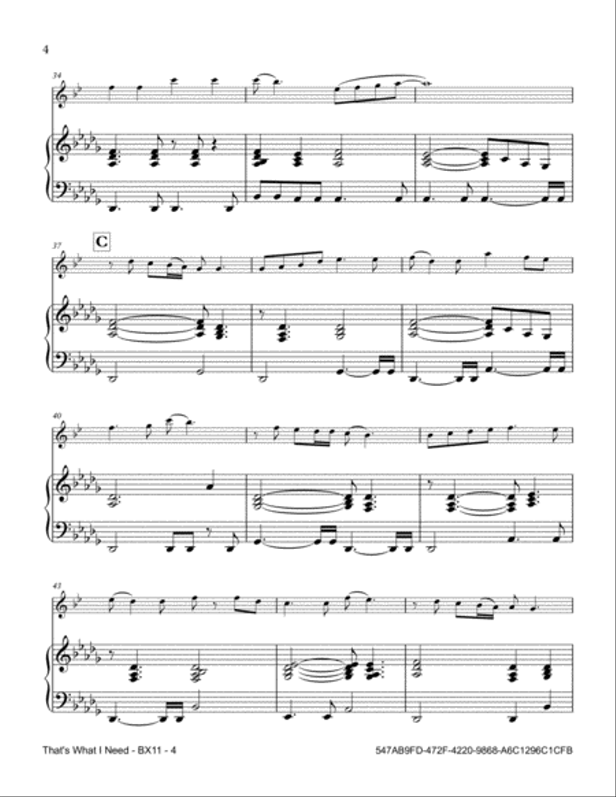 That's What I Need That's What I Need Baritone Saxophone scores gallery preview page 4