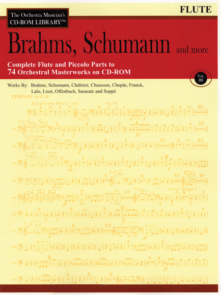 Brahms, Schumann and More - Volume III (Flute)