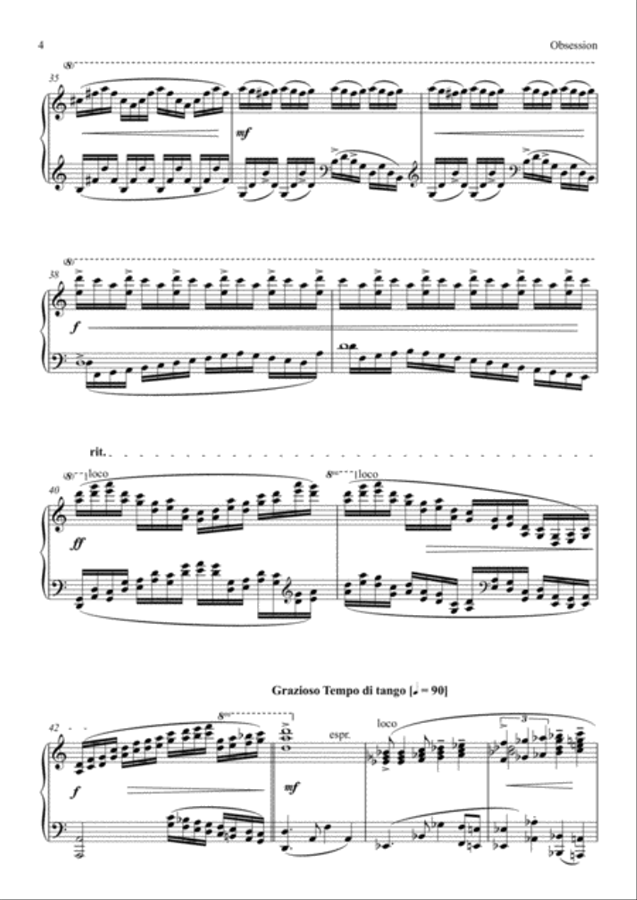Obsession Concert Study Piano Method scores gallery preview page 4