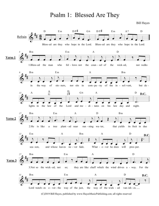 Psalm 1: Blessed Are They (Leadsheet)