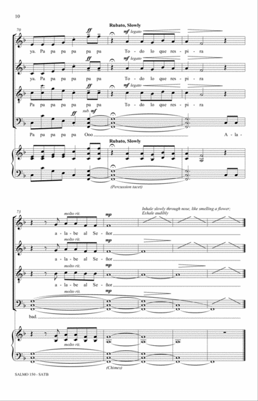 Salmo 150 Salmo 150 4-Part scores gallery preview page 10