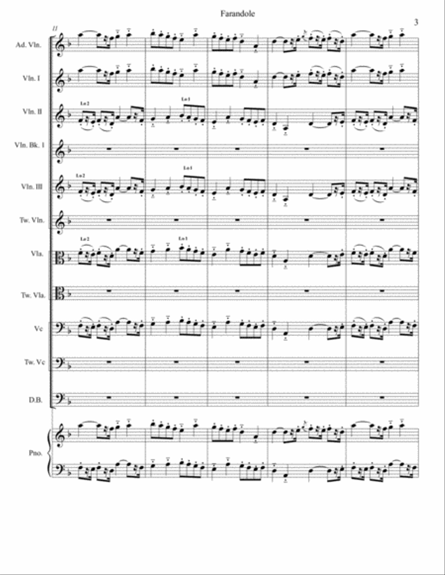 Farandole from Bizet's L'Arlesiene Suite No. 2, for Multi-Level String Orchestra String Orchestra scores gallery preview page 6