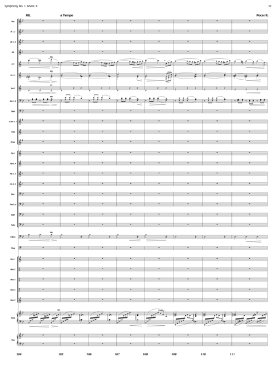 Nocturne (Symphony 1, New Day Rising, Mvt. II) Concert Band scores gallery preview page 10