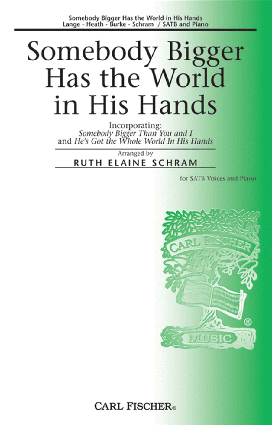 Somebody Bigger Has the World In His Hands 4-Part scores gallery preview page 1