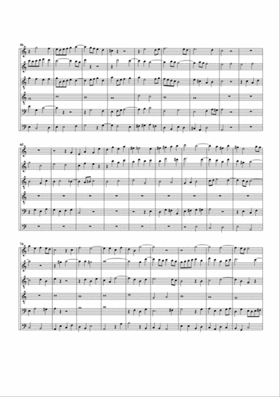 Aus der Tiefe Not schrei ich zu dir from Klavieruebung III, BWV 686 (arrangement for 6 recorders) Recorder scores gallery preview page 3