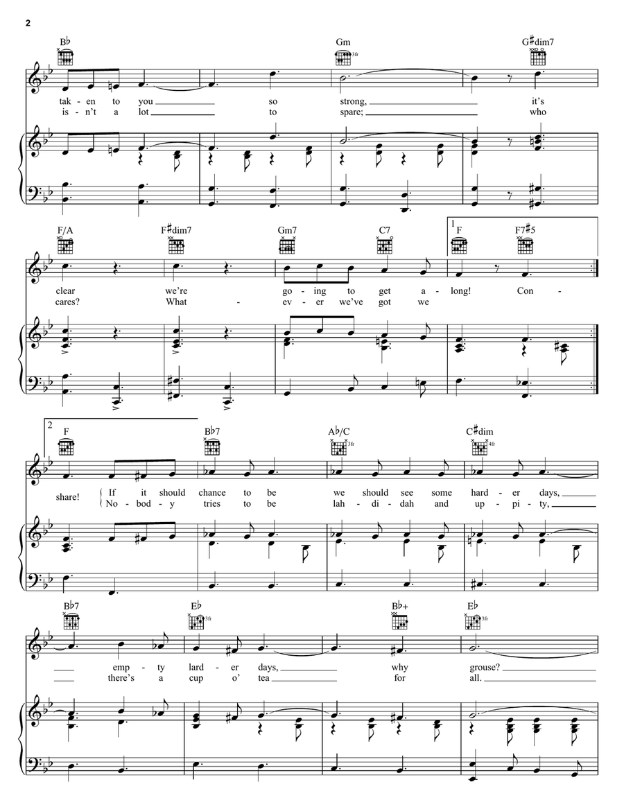 Consider Yourself Piano, Vocal, Guitar scores gallery preview page 2